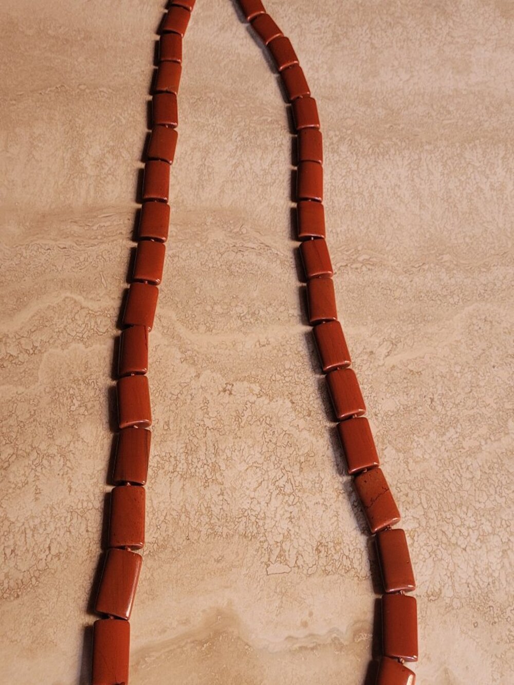 Genuine Jasper Hand Beaded Necklace